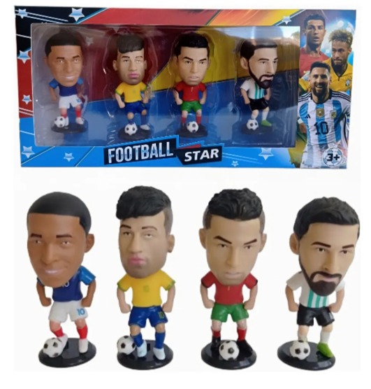 MUÑEQUITOS DE  FUTBOOL COLECCION X 4